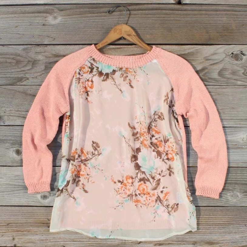 Library Card Sweater in Pink