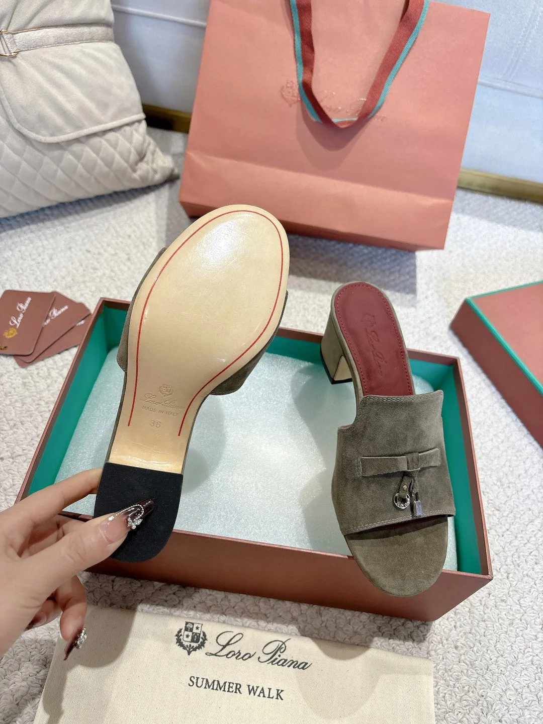 LP 25 Summer Charm Sandal 55 Rock Olive Suede