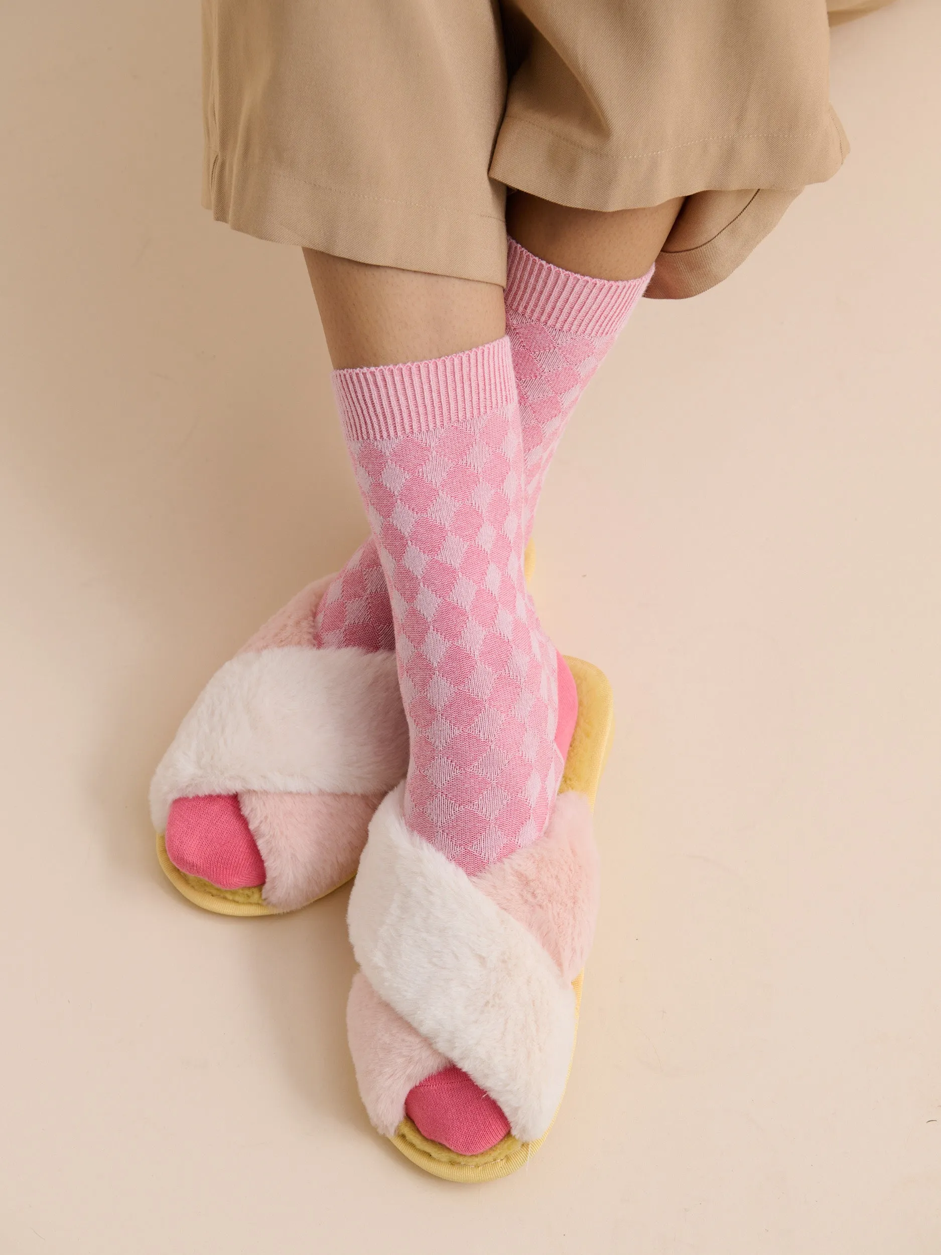 Maison Diamond Crew Socks