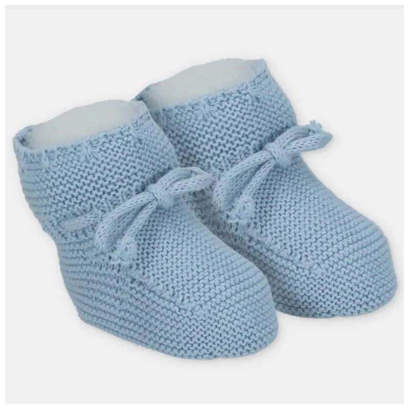 Martin Aranda - Baby Booties Knit Montefioralle, Celeste Bebé