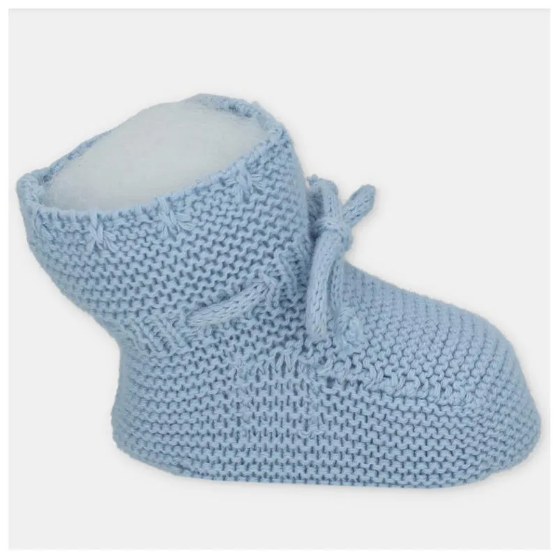Martin Aranda - Baby Booties Knit Montefioralle, Celeste Bebé
