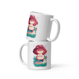 Meowshroom White Glossy Mug by The Shirt Hoard