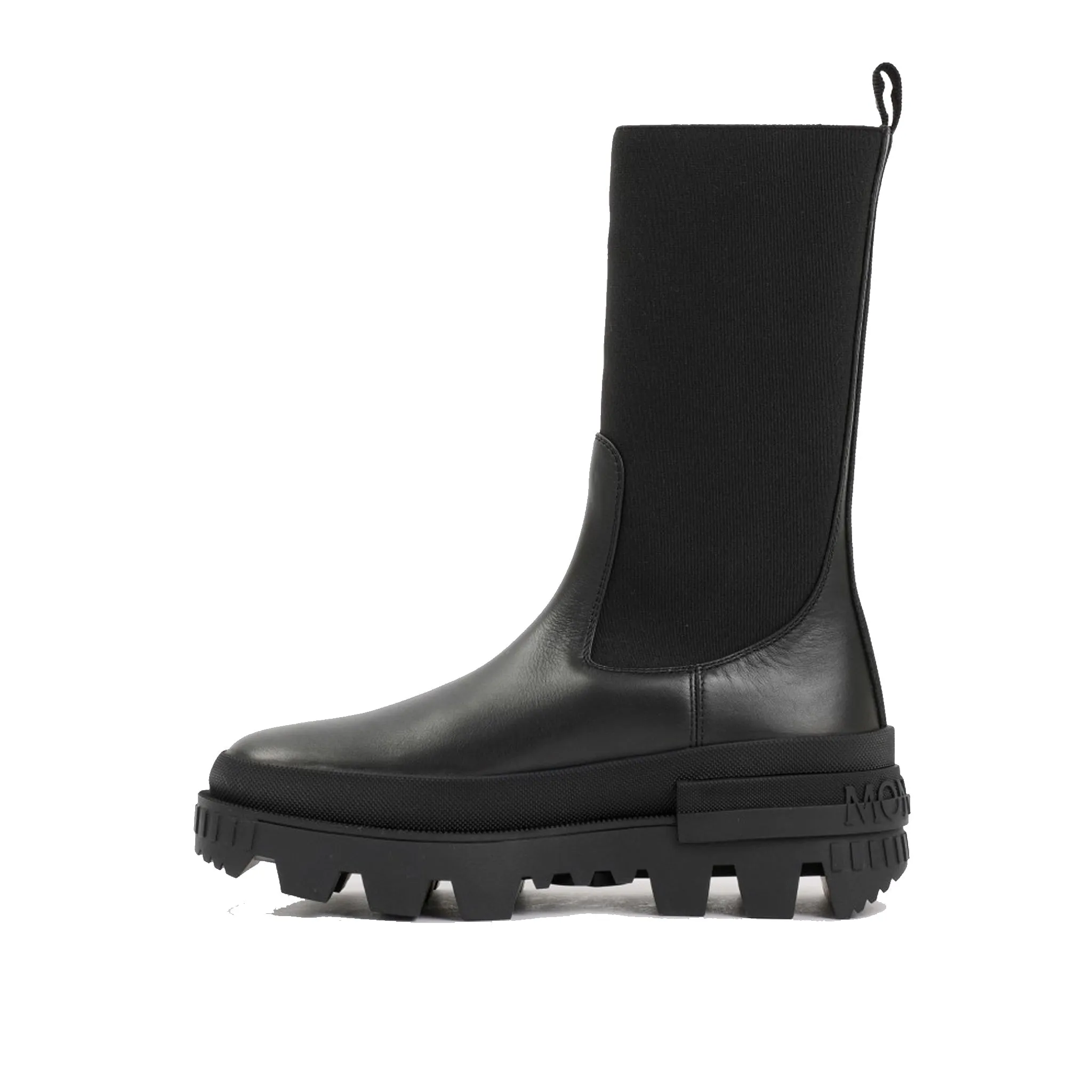 MONCLER Leather Logo Ankle Boots for Women