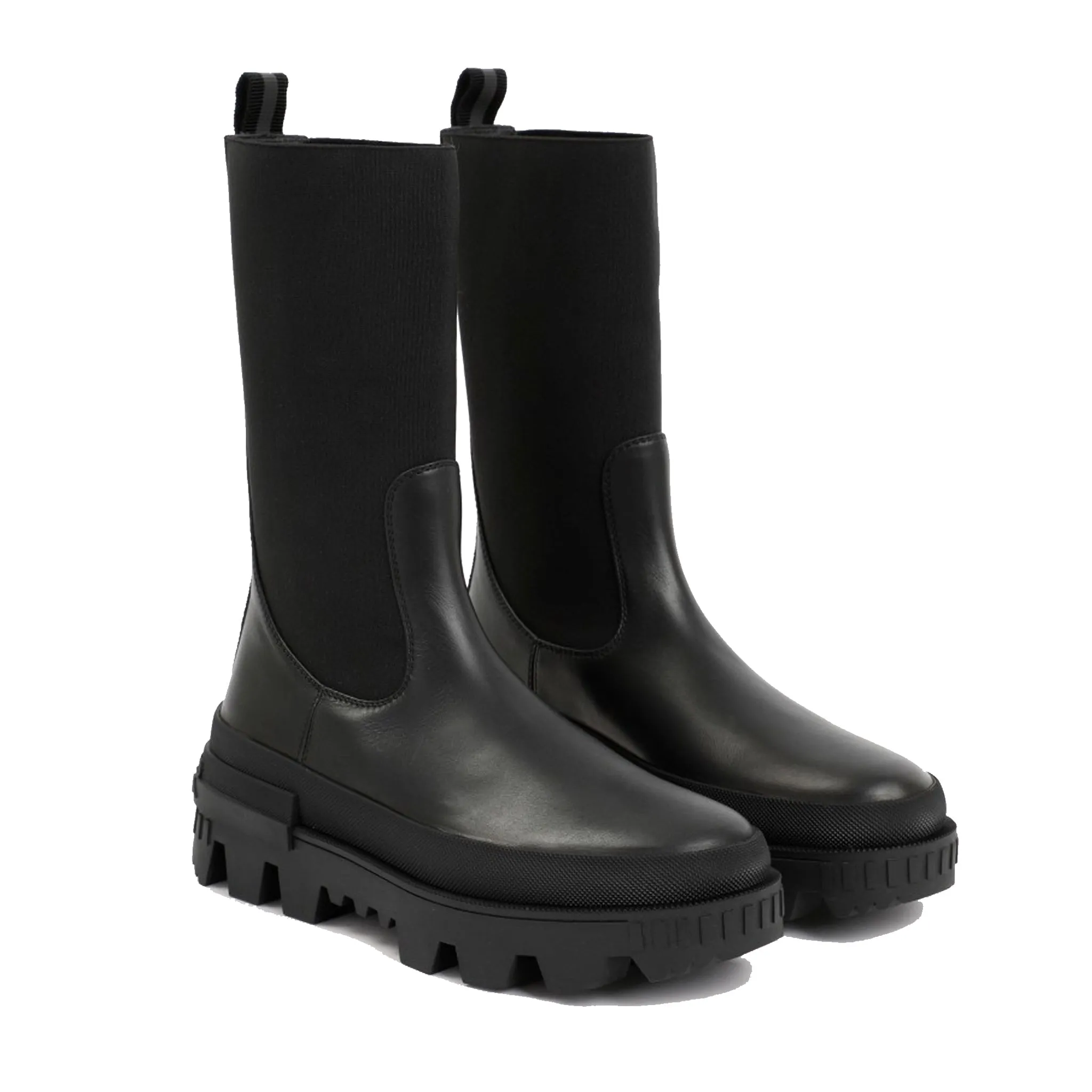 MONCLER Leather Logo Ankle Boots for Women