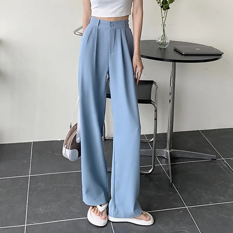 New Wide Leg Korean Style High Waist Pants
