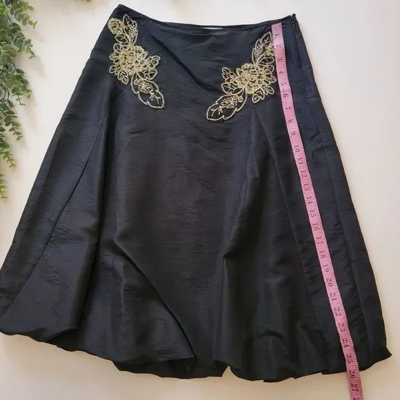 NEW Metro7 Black Embroidered Bubble Skirt