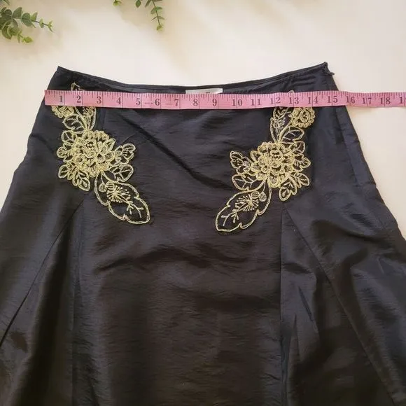 NEW Metro7 Black Embroidered Bubble Skirt