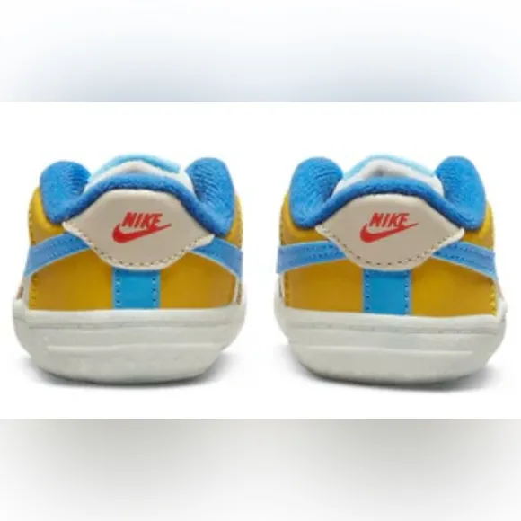 Nike Force 1 Crib Baby (CB) Shoes Sail University Blue #DM1018-100 Size 4c