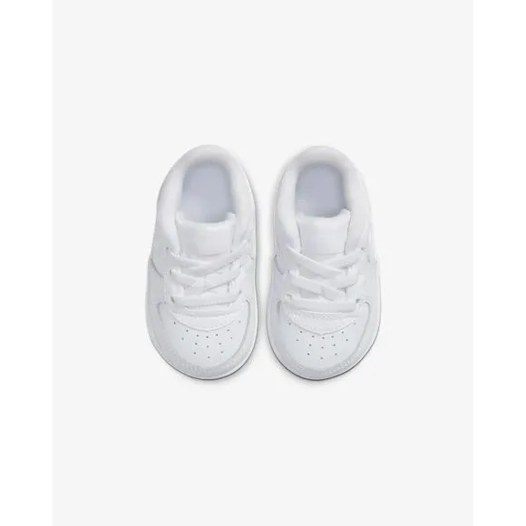 Nike Force 1 Crib Booties Shoes Size 4C Baby Infant Triple White CK2201 100