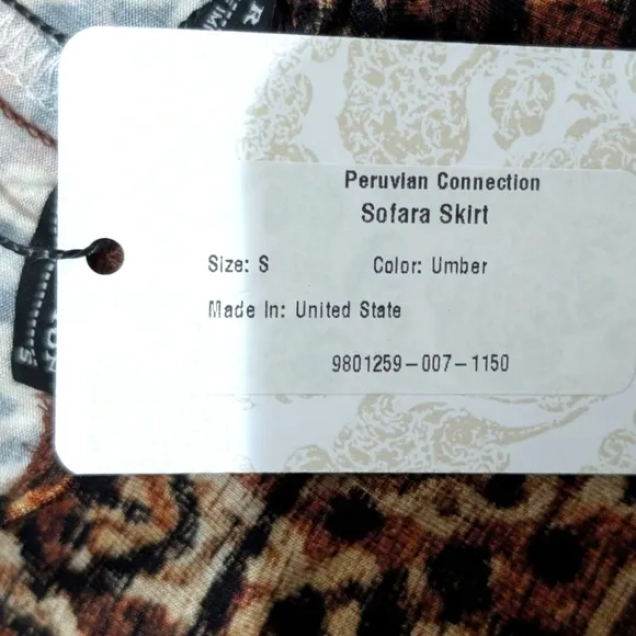 NWT Peruvian Connection Sofara Skirt small