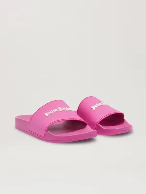 Palm Angels Logo Pool Sliders Pink