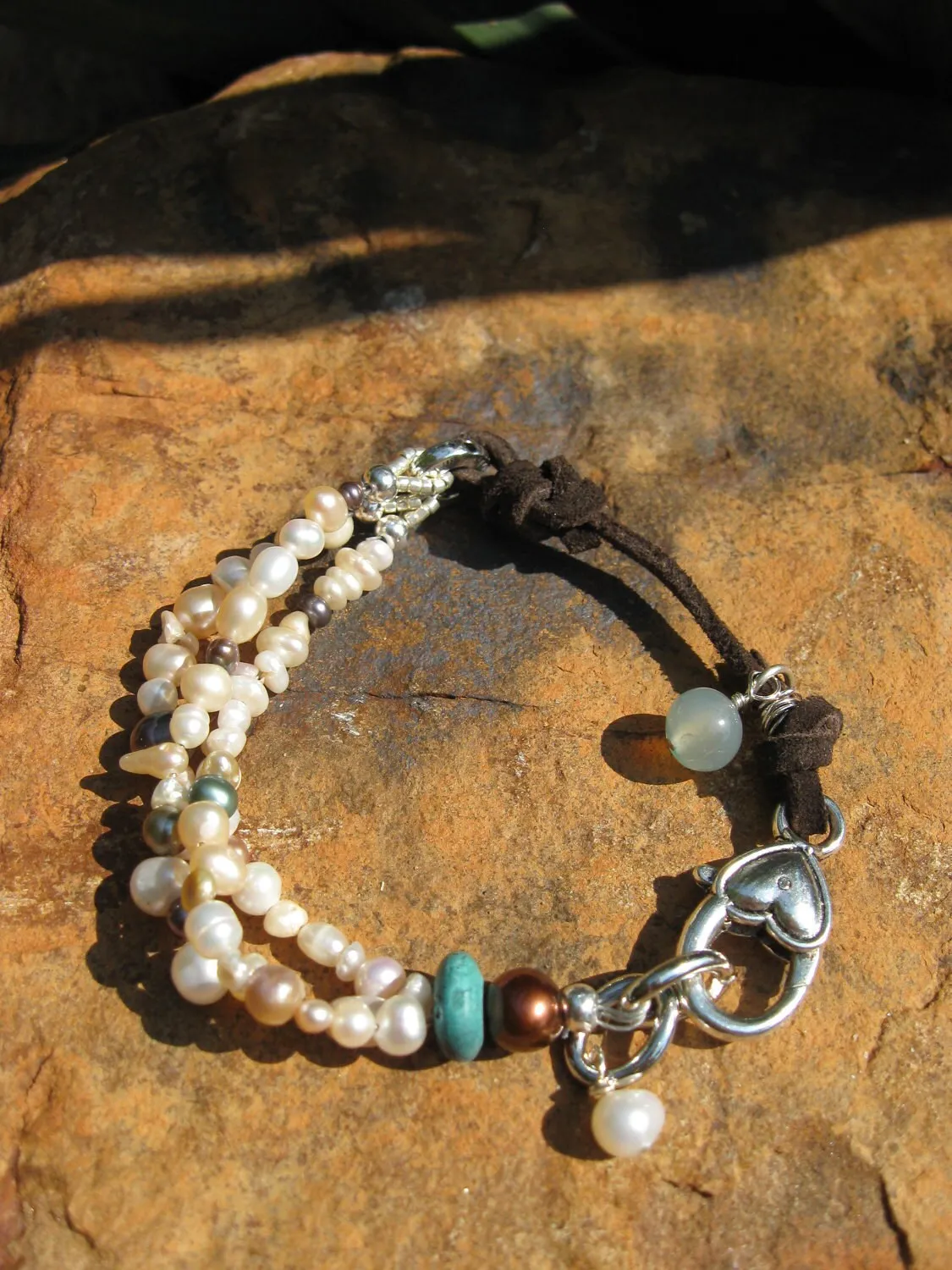 Pearlz, Pearlz, Pearlz......Suede and Pearl Mix -  Boho Chic