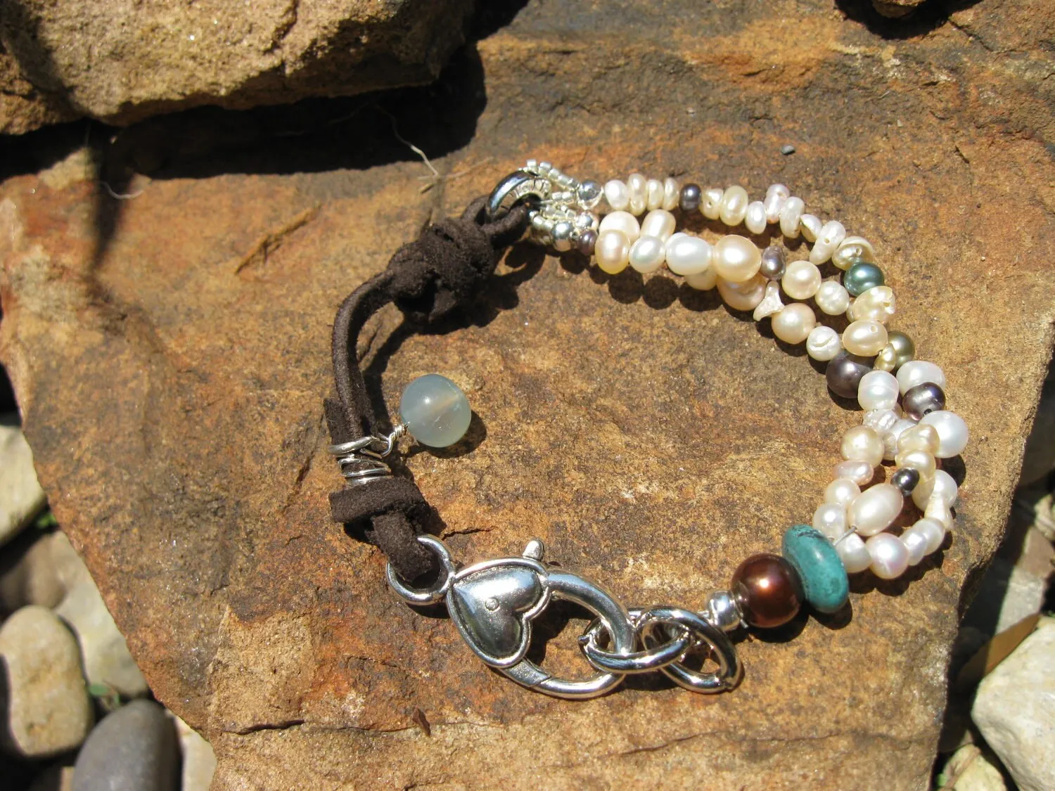 Pearlz, Pearlz, Pearlz......Suede and Pearl Mix -  Boho Chic