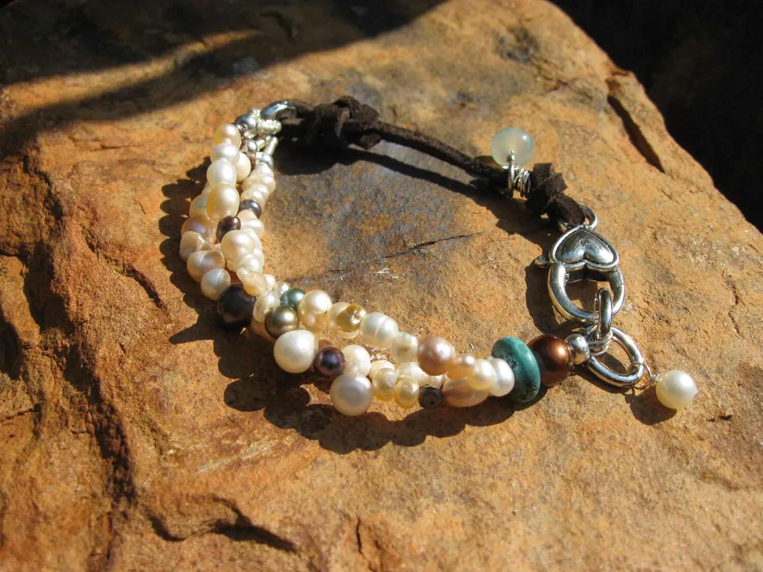 Pearlz, Pearlz, Pearlz......Suede and Pearl Mix -  Boho Chic