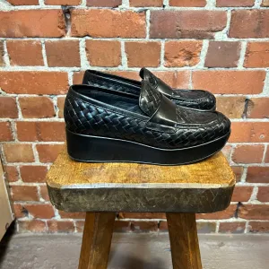 PONS QUINTANA Woven leather loafers 38
