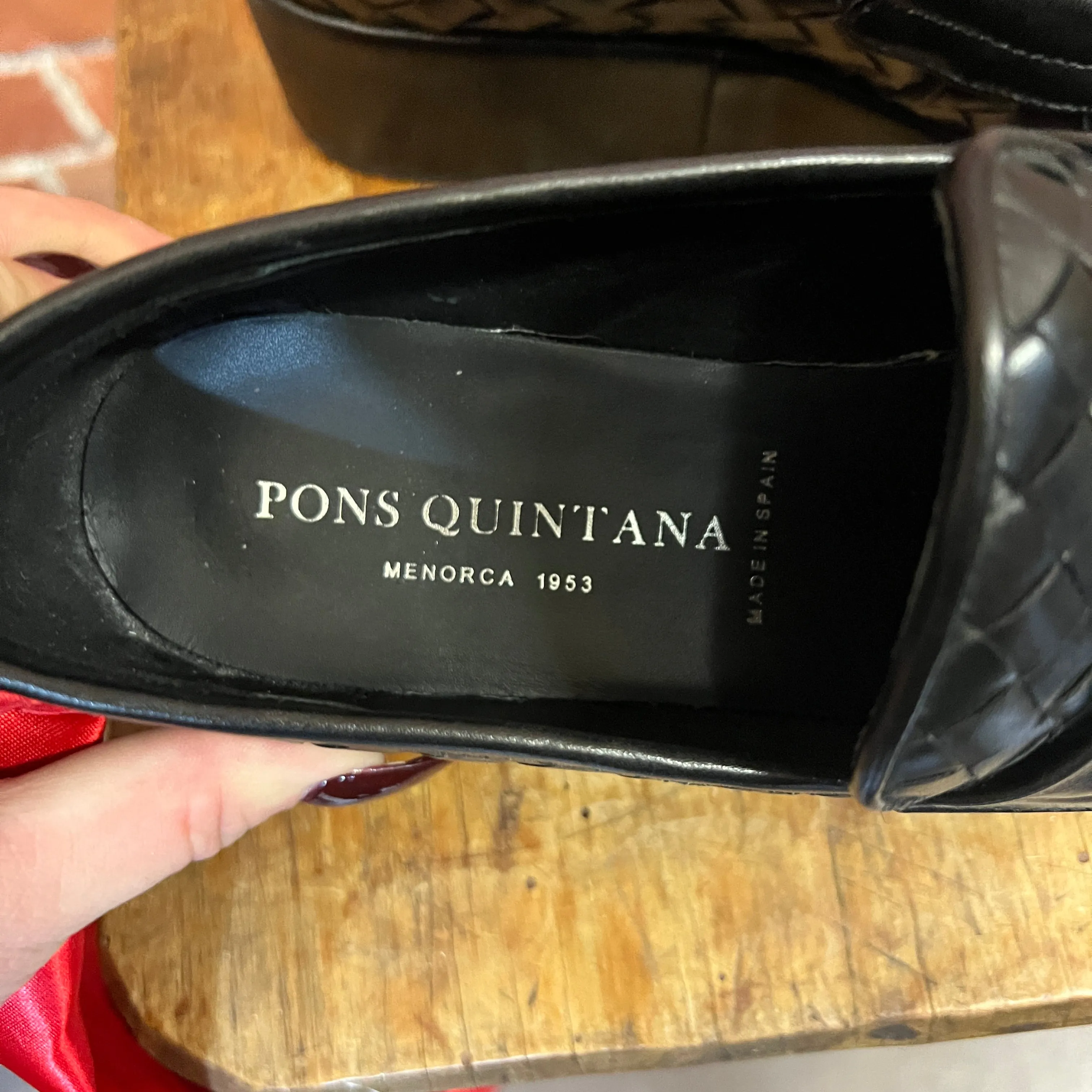 PONS QUINTANA Woven leather loafers 38