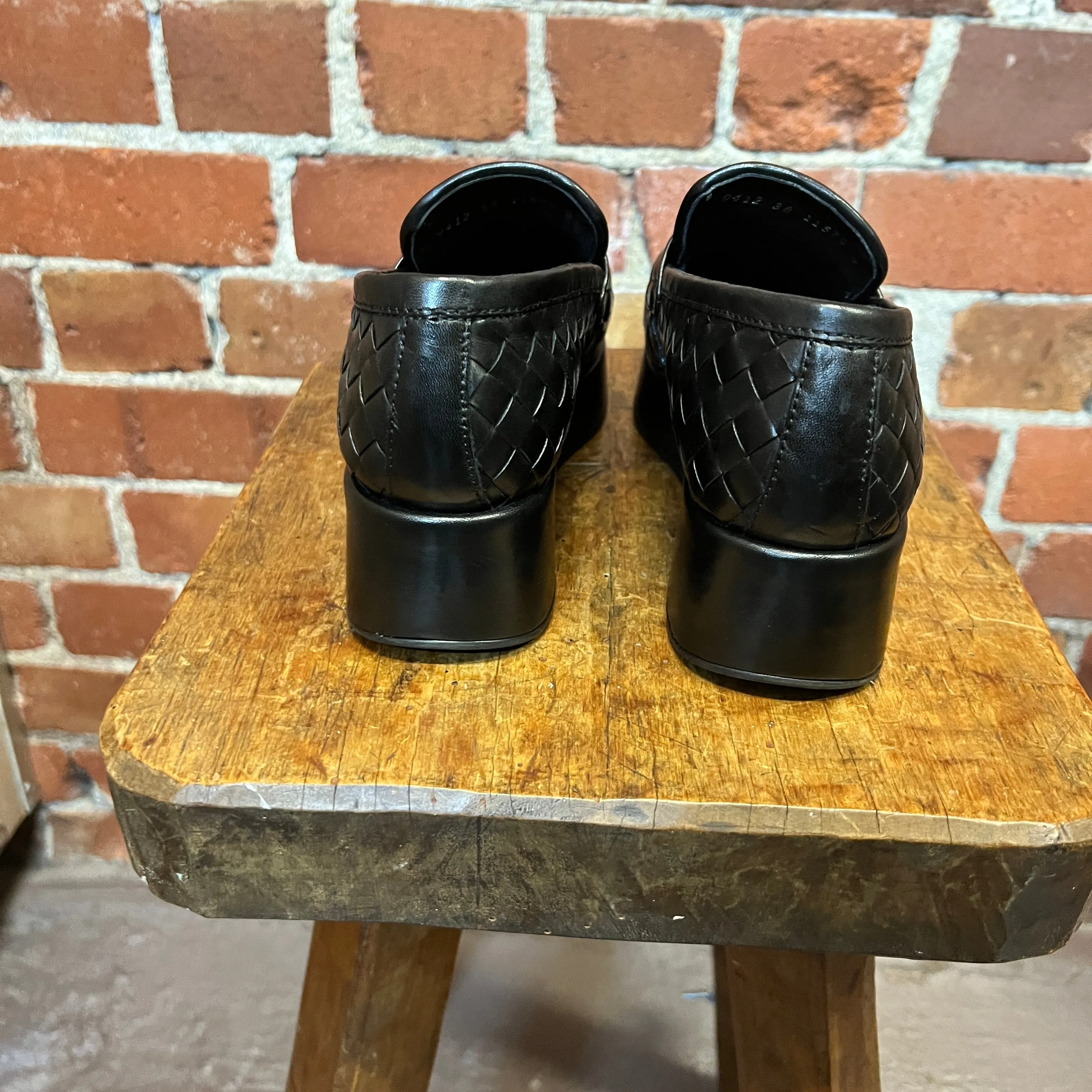 PONS QUINTANA Woven leather loafers 38