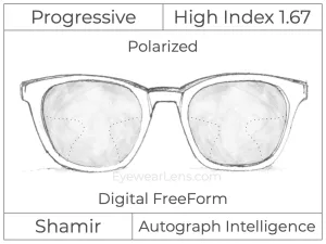 Progressive - Shamir - Autograph Intelligence - Digital - High Index 1.67 - Polarized