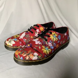 Red Floral Oxfords