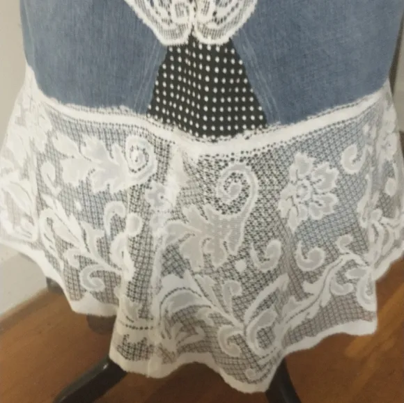 Redneck Princess ladies flared denim skirt, boho, shabby chic