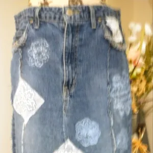 Redneck Princess ladies flared denim skirt, boho, shabby chic