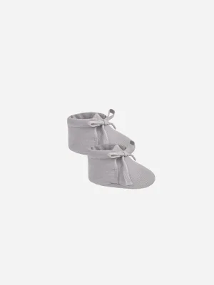 Ribbed Baby Booties || Periwinkle