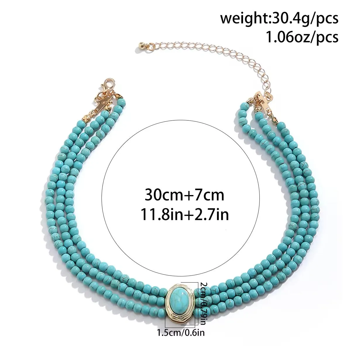 Romantic Turquoise Choker Necklace