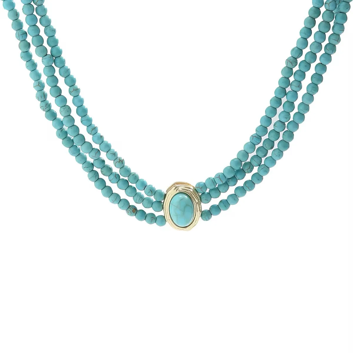 Romantic Turquoise Choker Necklace