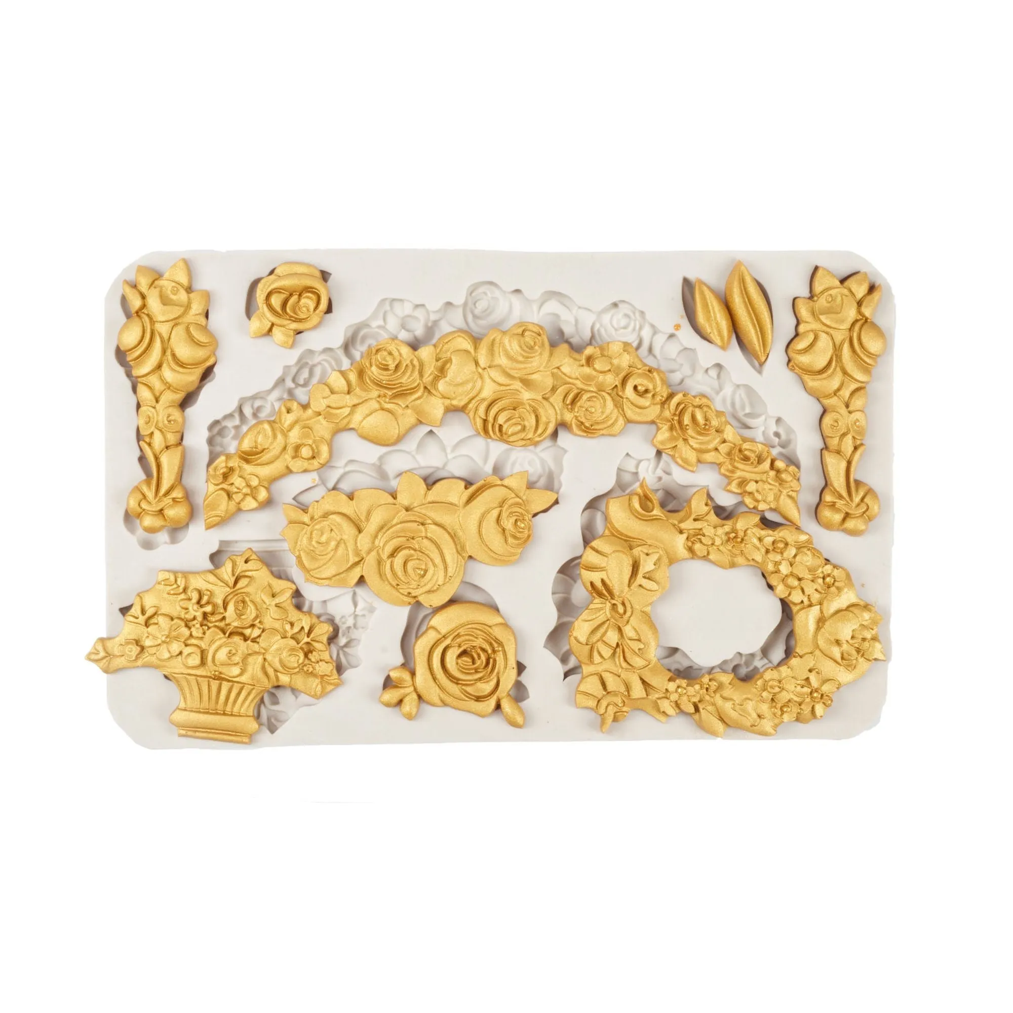 Rose Flowers Flexible Silicone Mould for Crafts, Jewelry, Resin, Scrapbooking, Polymer Clay.