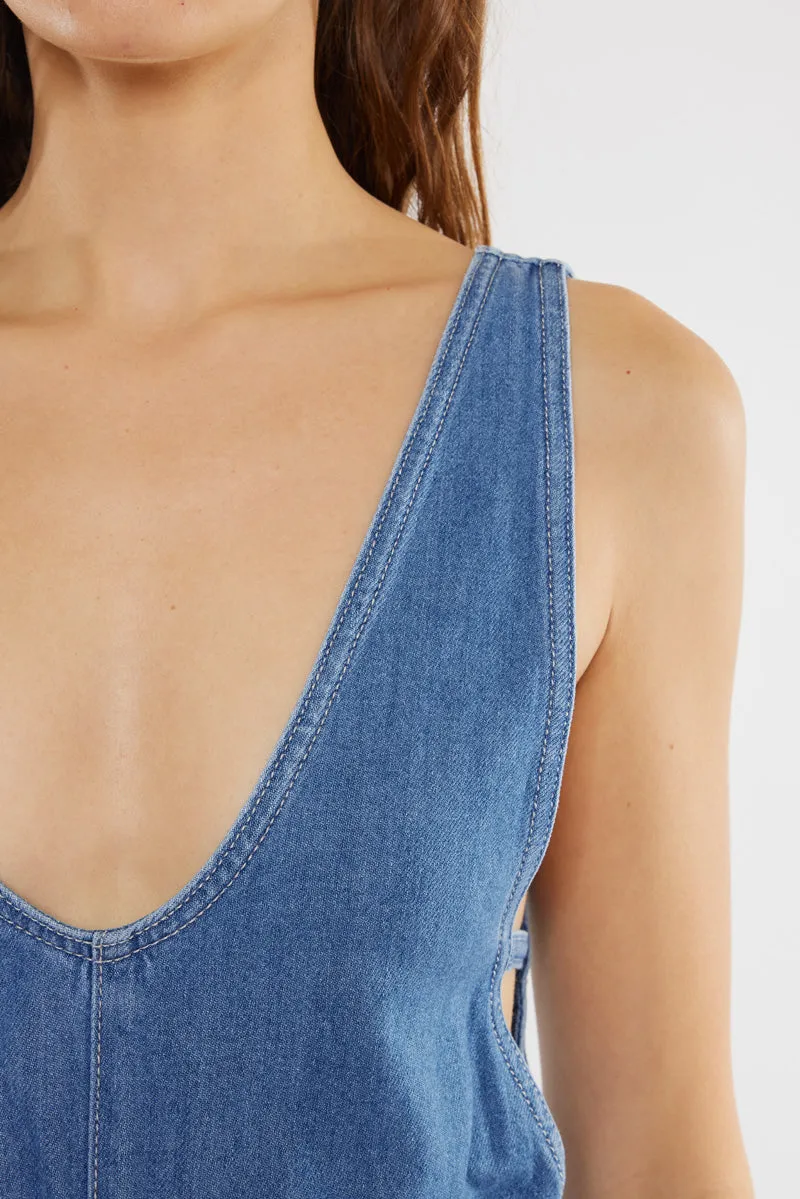 Sandria Cropped Wide Leg Overalls
