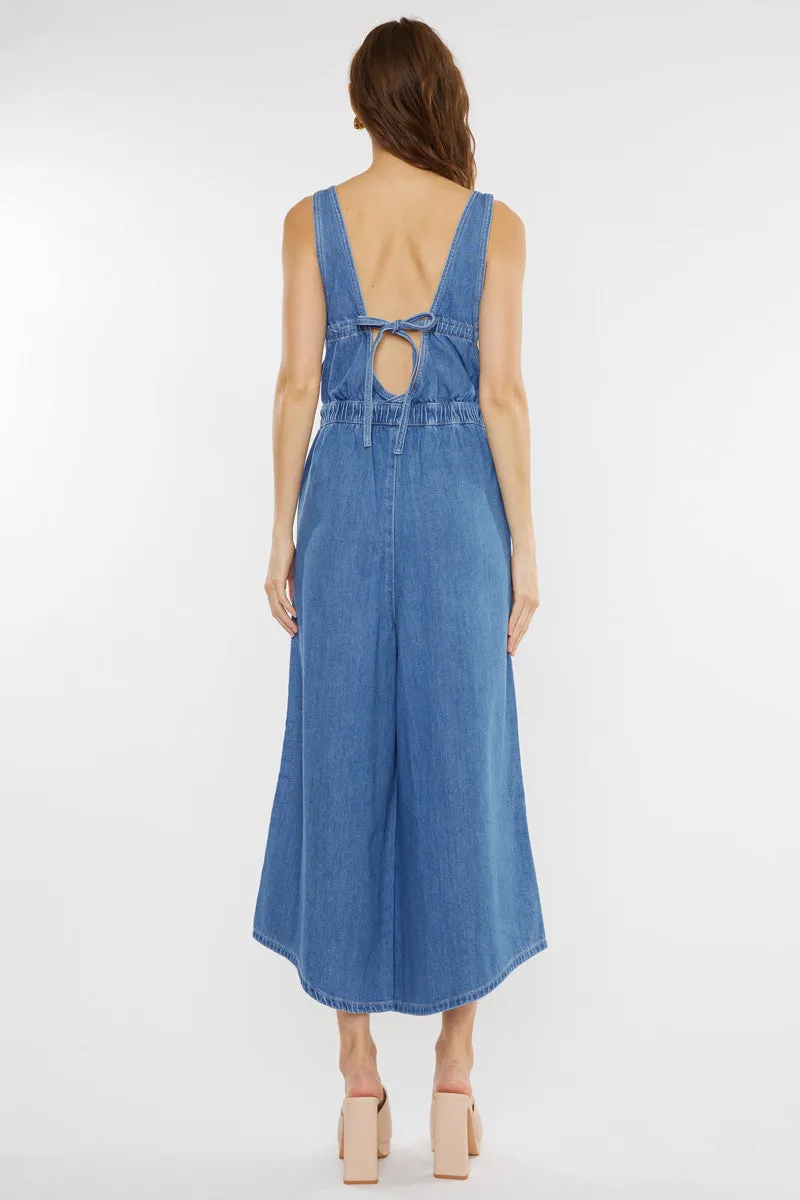 Sandria Cropped Wide Leg Overalls