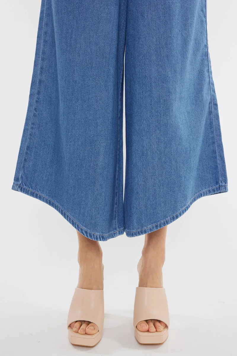 Sandria Cropped Wide Leg Overalls