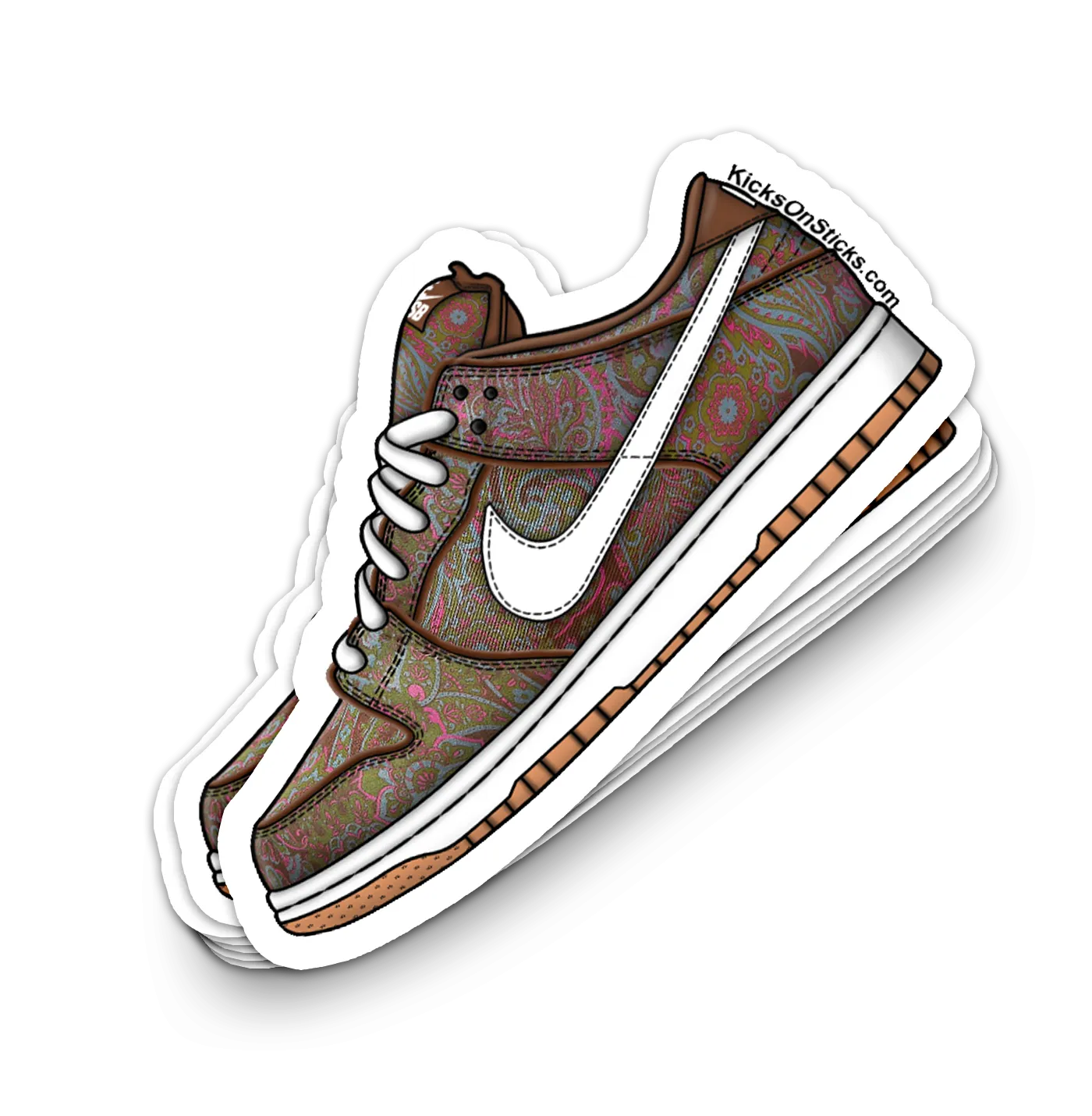 SB Dunk Low "Paisley" Sneaker Sticker