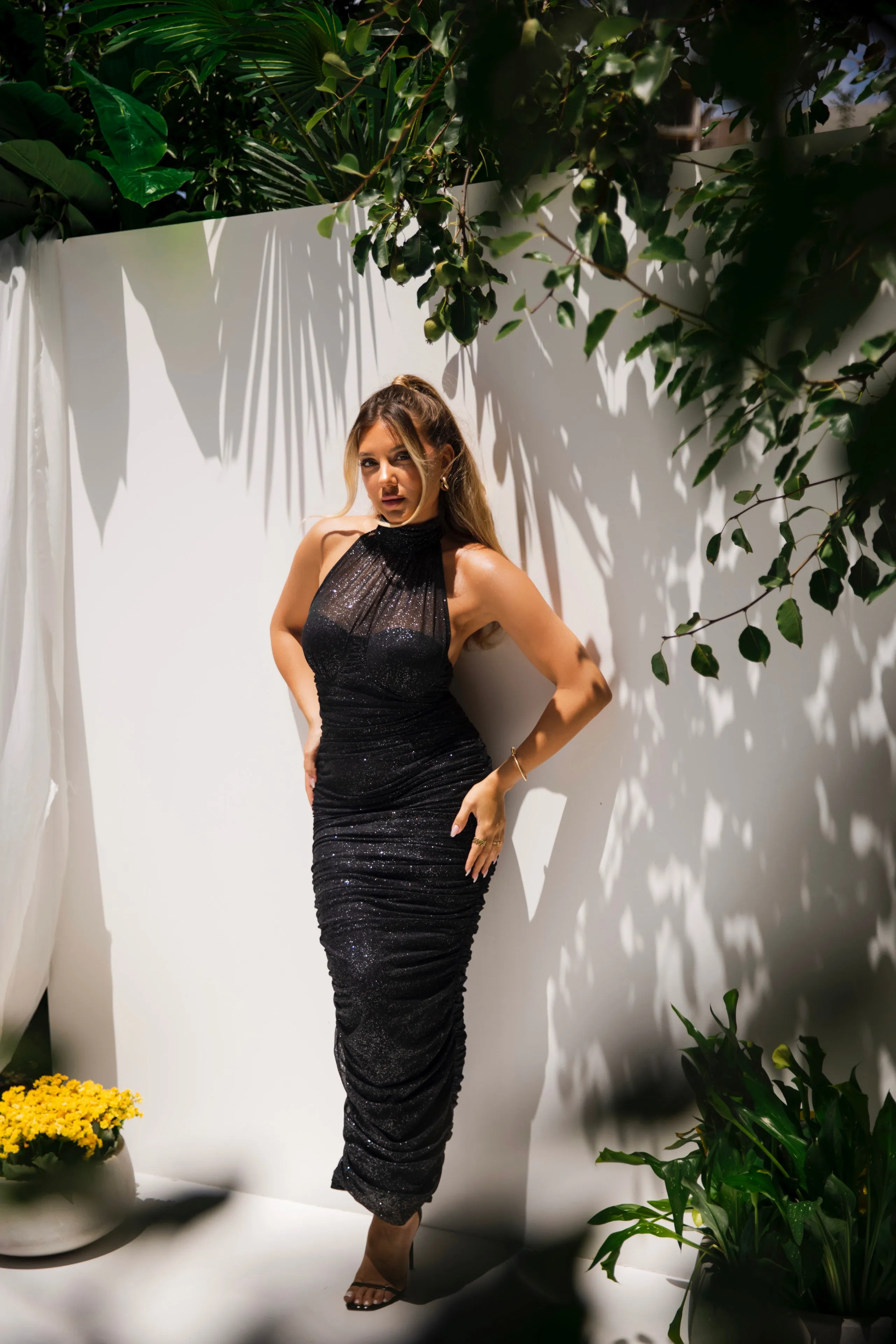 Silia Black Dress