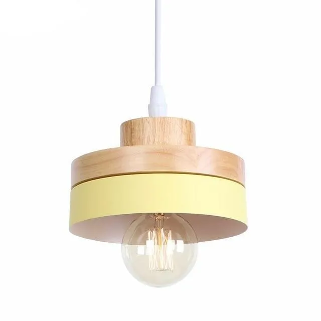 Simple Wood and Iron Nordic Chandelier