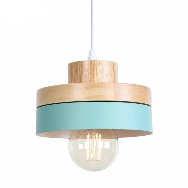 Simple Wood and Iron Nordic Chandelier
