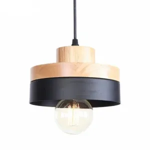 Simple Wood and Iron Nordic Chandelier