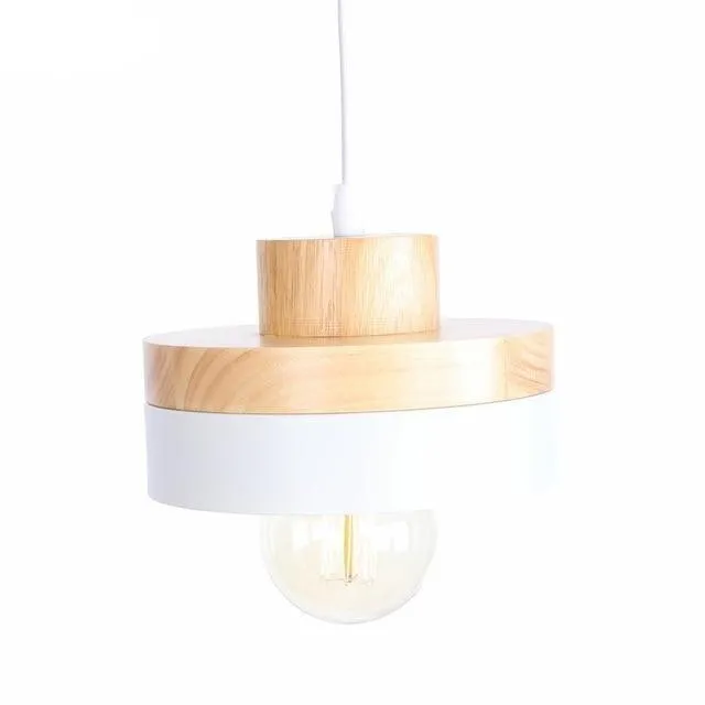 Simple Wood and Iron Nordic Chandelier