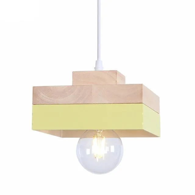 Simple Wood and Iron Nordic Chandelier