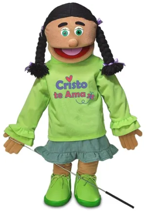 Spanish Christian Girl Puppet, Cristo Te Ama (25")