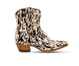 Speckled Cowhide Booties