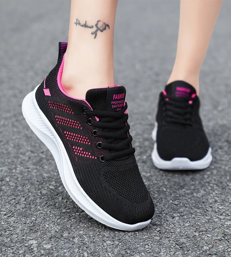 Sporty Women's Trainers Featuring a Circular Pattern Outsole for Comfort
