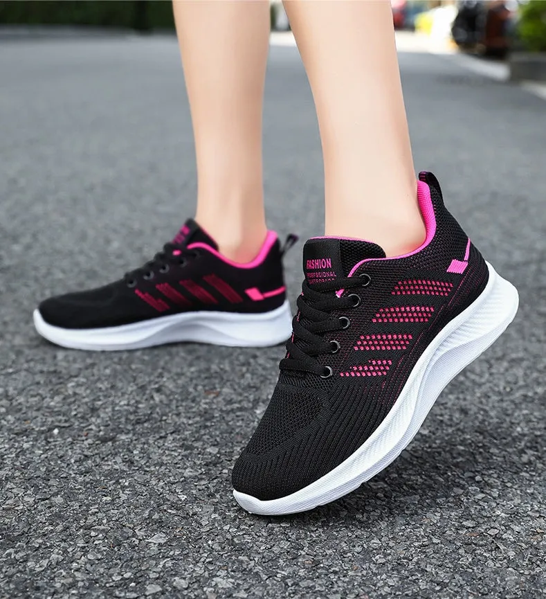 Sporty Women's Trainers Featuring a Circular Pattern Outsole for Comfort