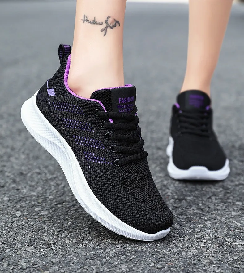 Sporty Women's Trainers Featuring a Circular Pattern Outsole for Comfort