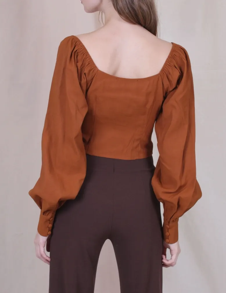 Square Neck Puff Sleeve Top