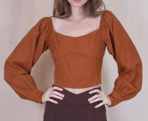 Square Neck Puff Sleeve Top