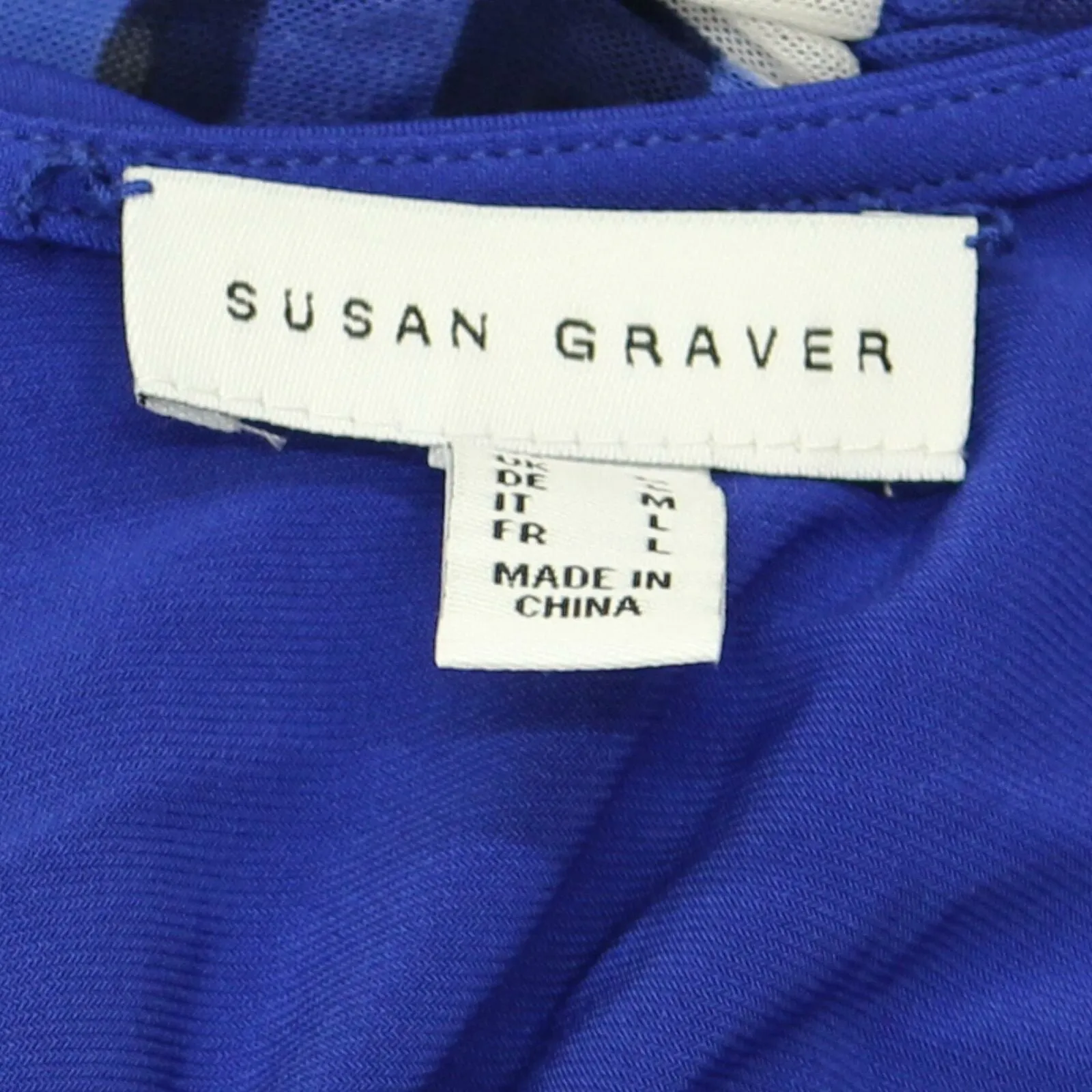 Susan Graver Printed Mesh Cardigan And Tank Set Bright Blue Medium