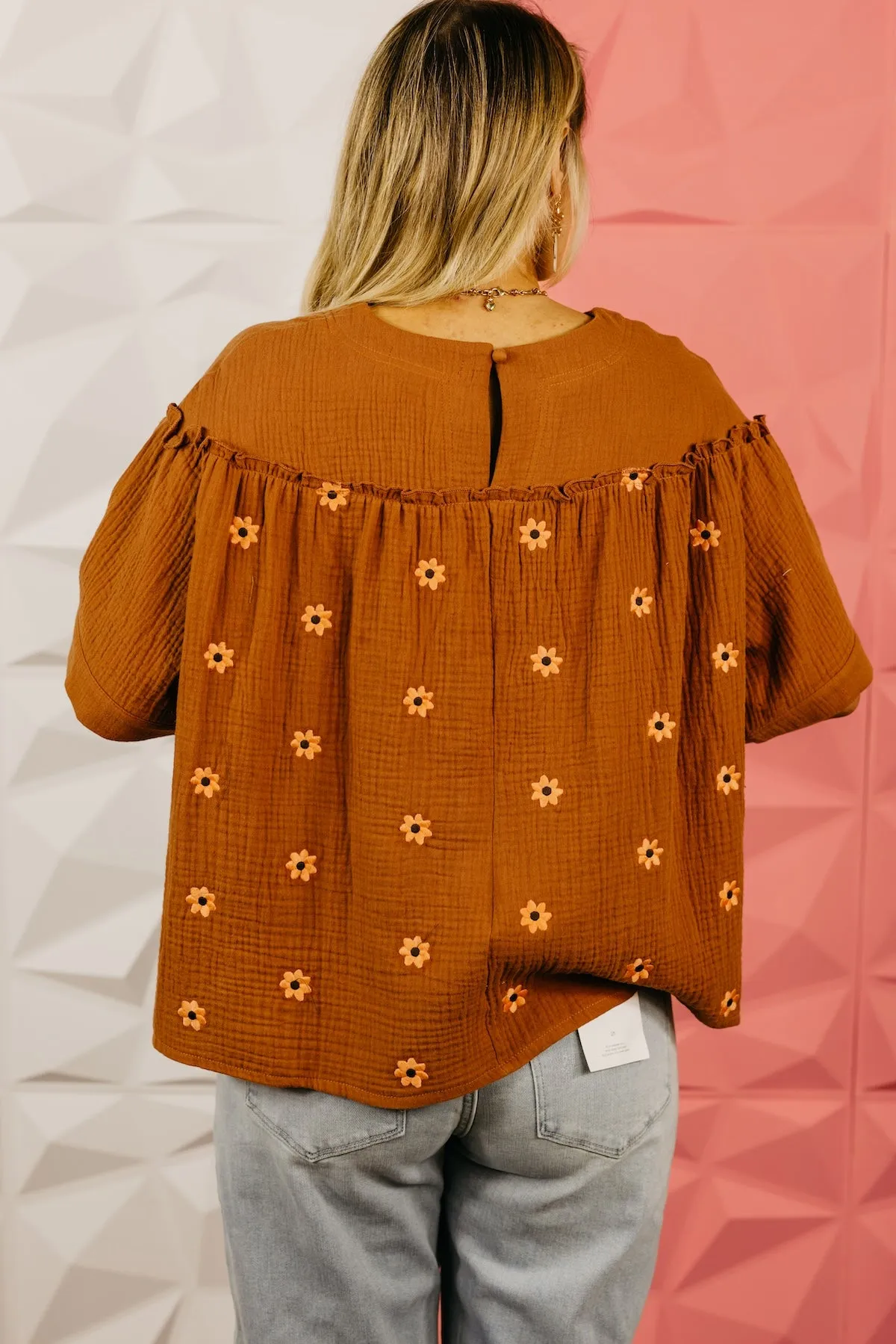 The Bryson Embroidered Babydoll Top