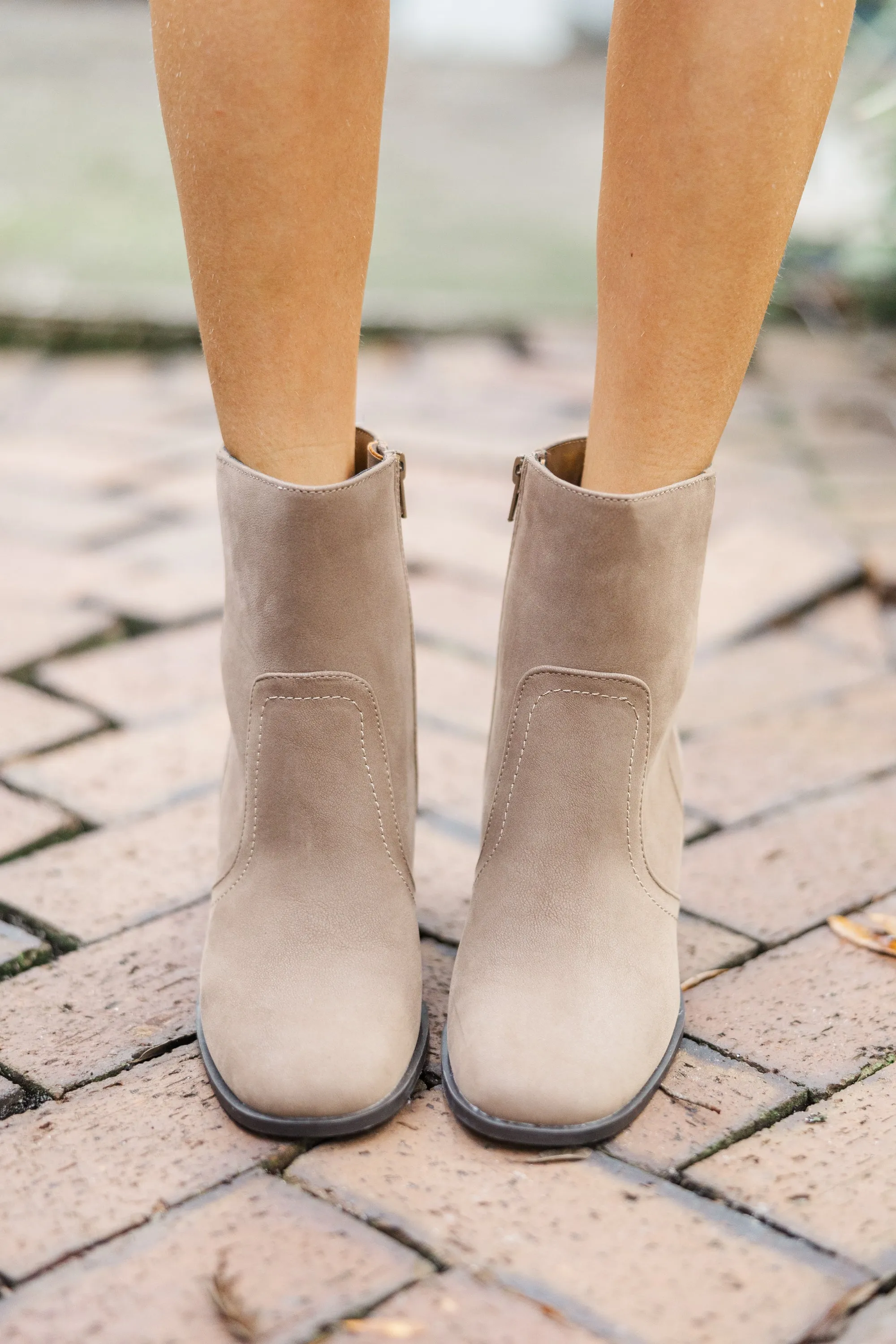 The Right Time Taupe Booties