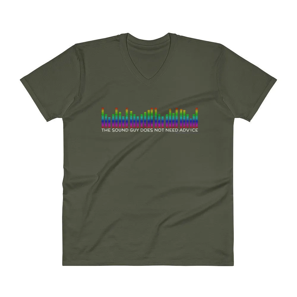 The Sound Guy Does Not Need Advice Funny Music Band V-Neck T-Shirt